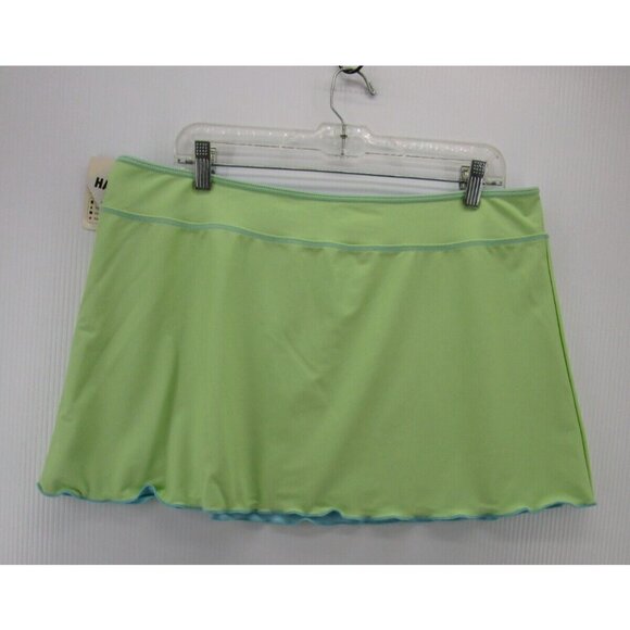 VINTAGE LL Bean Skirt 18 Swim Swimsuit Green Mini Reversible NEW - Picture 1 of 11